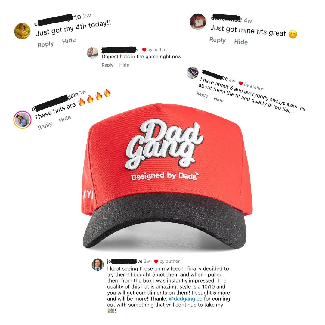 Anúncio da Dad Gang no formato Anúncio Estático e Depoimentos e Reviews