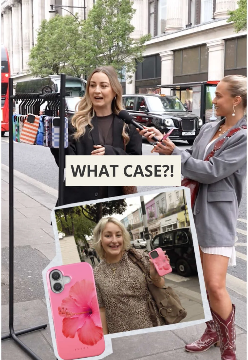 Anúncio em vídeo da CASETiFY no formato Man on the Street e Stories Natural