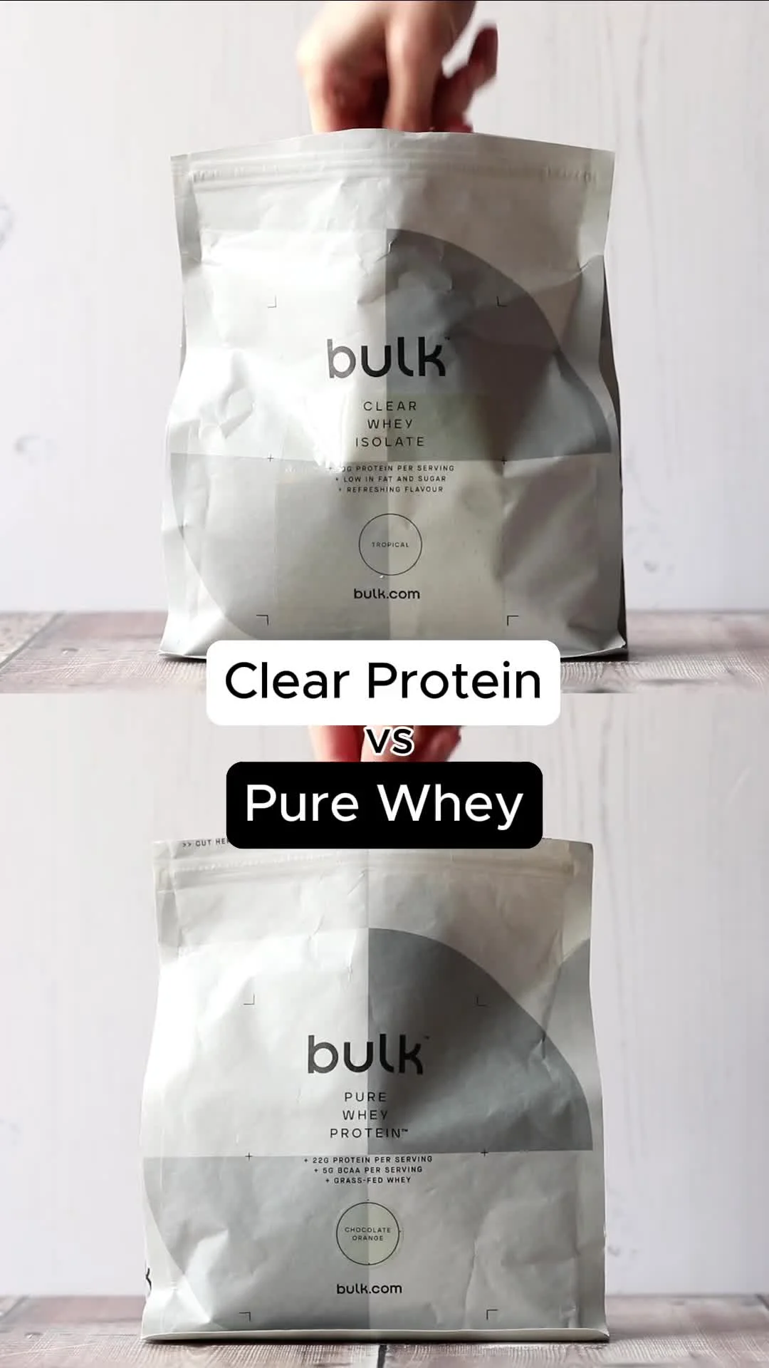 Anúncio em vídeo da bulk no formato Comparativo e Nós vs Eles