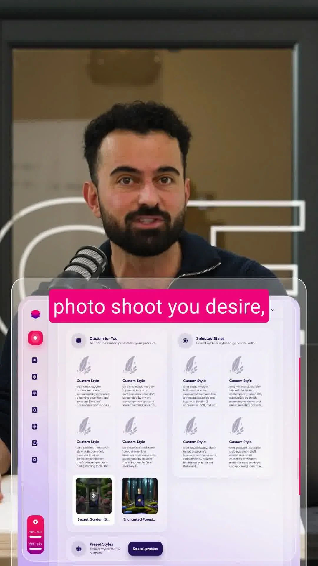 Anúncio em vídeo da AdCreative.ai no formato Benefícios e Demonstração de Produto