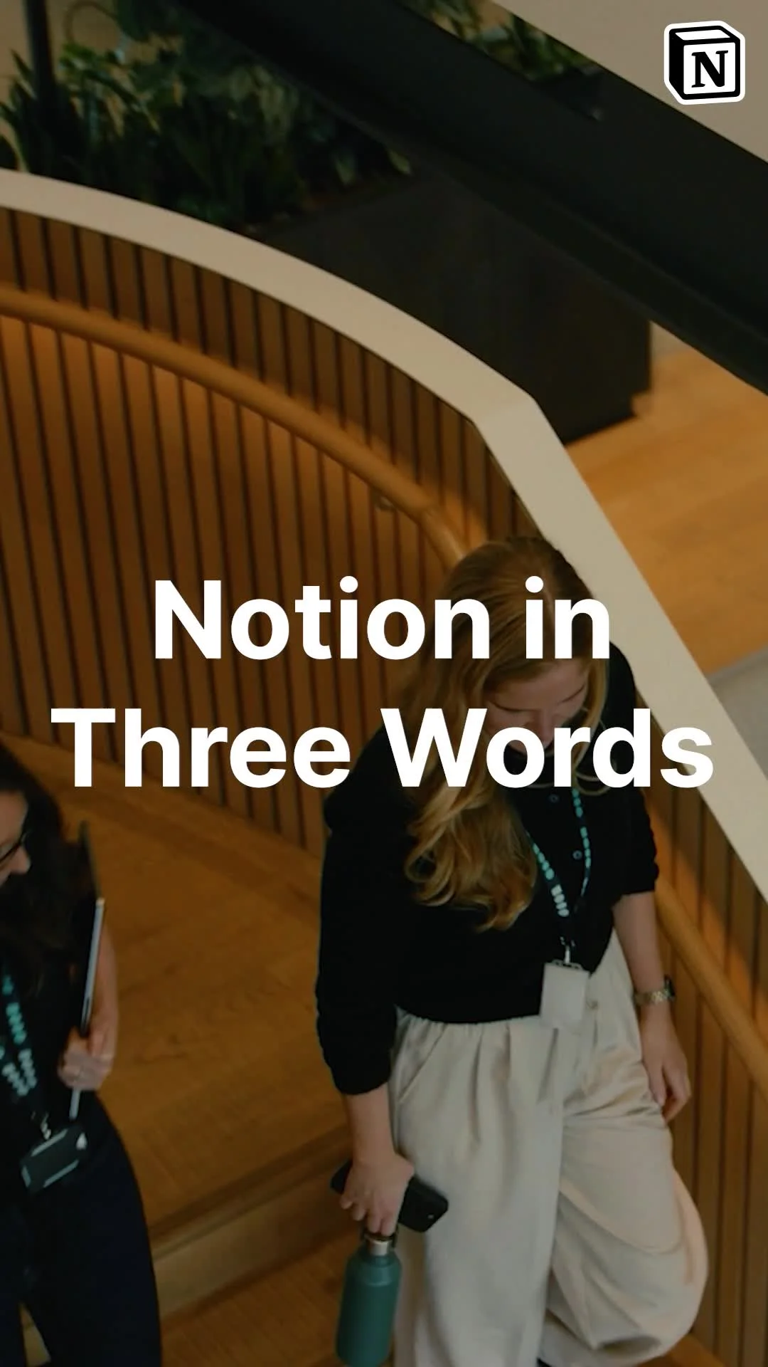 Anúncio em vídeo da Notion no formato Depoimentos e Reviews e Talking Head