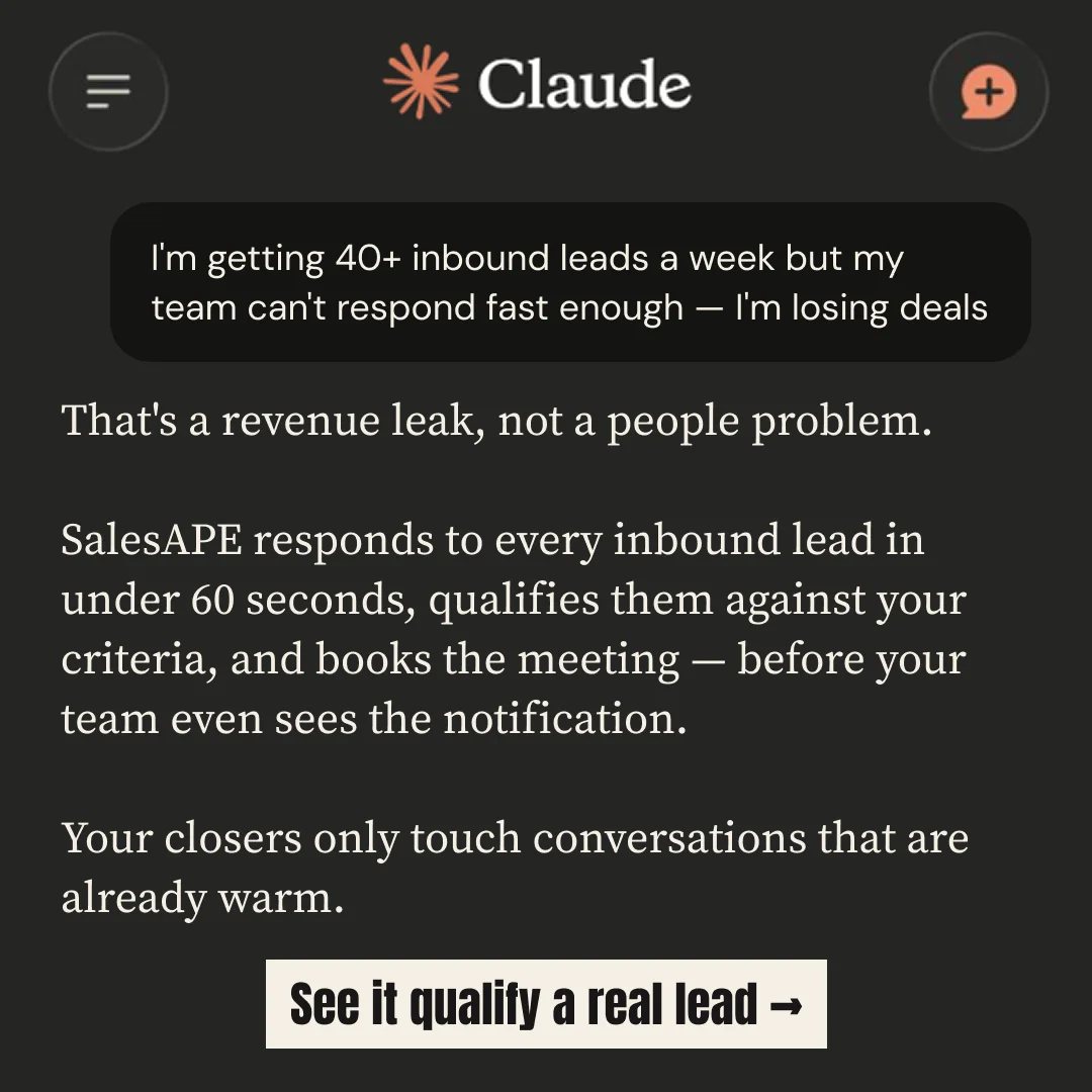 Anúncio da Claude no formato Print de Conversa