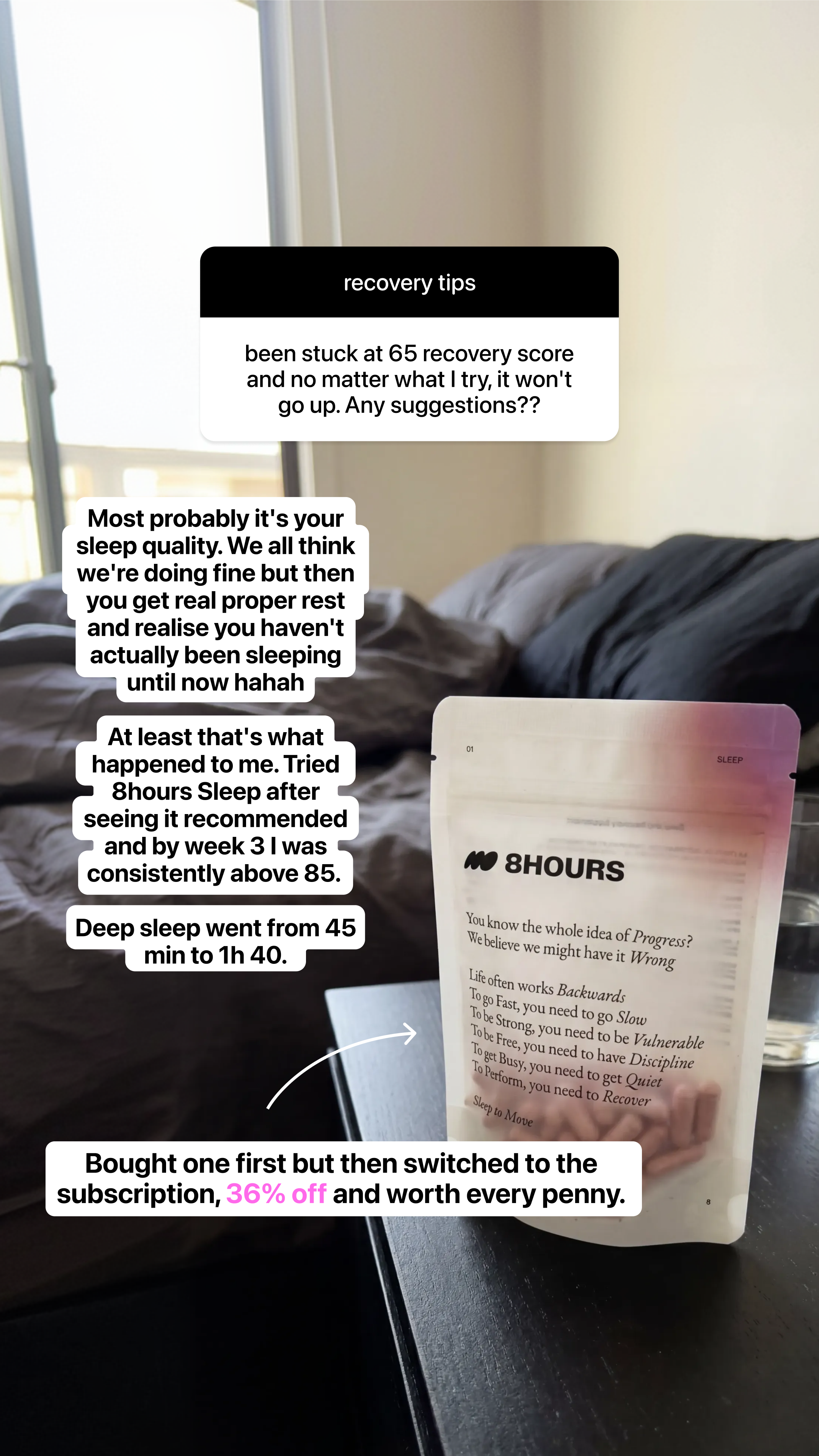 Anúncio da 8hours no formato Anúncio Estático e Perguntas e Respostas