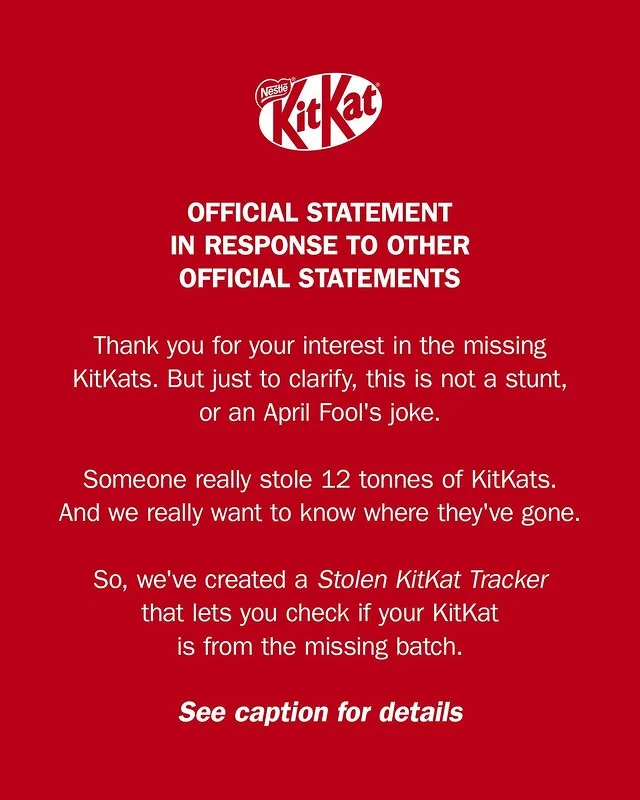 Anúncio da KitKat no formato Anúncio Estático e Benefícios