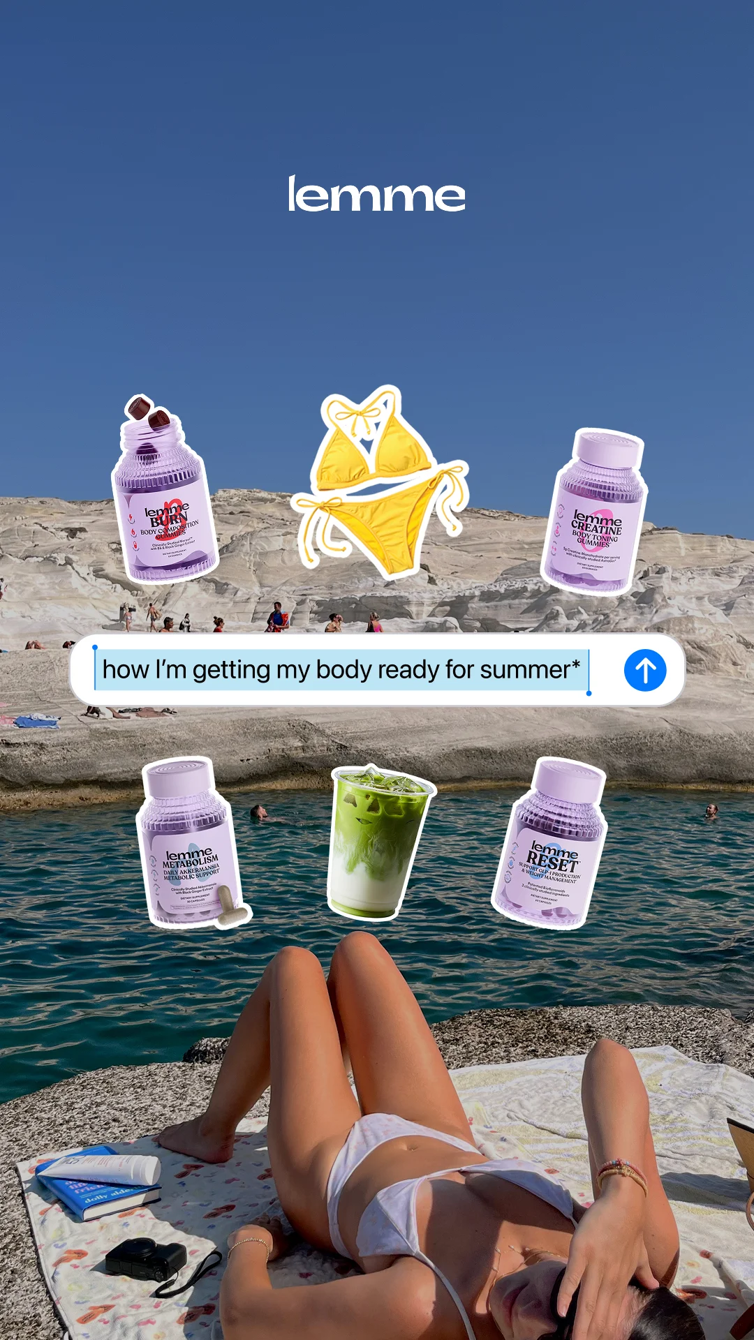 Anúncio da Lemme no formato Mockup do Produto e Relatable Text-on-Screen