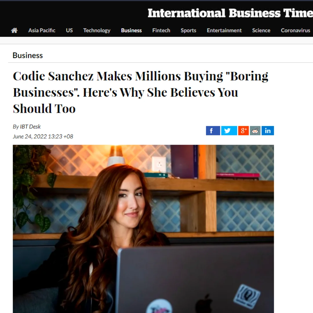 Anúncio da Codie Sanchez no formato Anúncio Estático e Estilo Notícia
