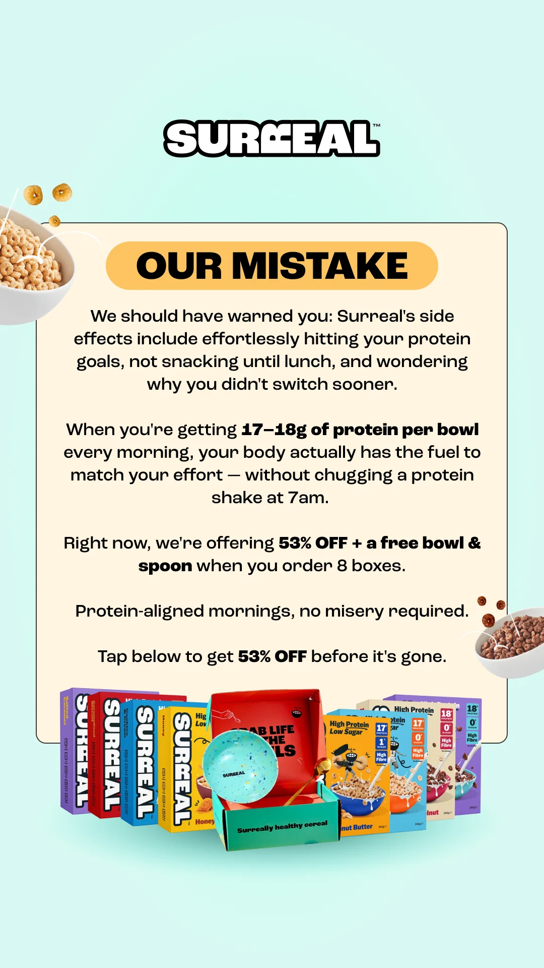 Anúncio da Surreal no formato Demonstração de Produto