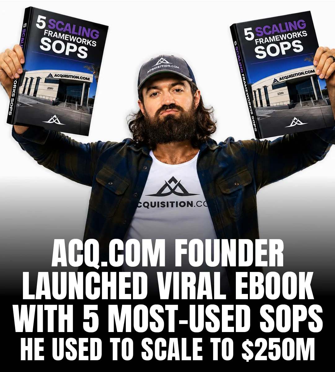 Anúncio da ACQUISITION.COM no formato Founder Story