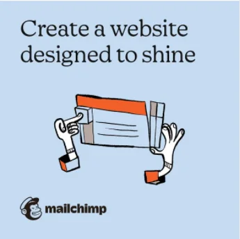 Anúncio da Mailchimp no formato Benefícios