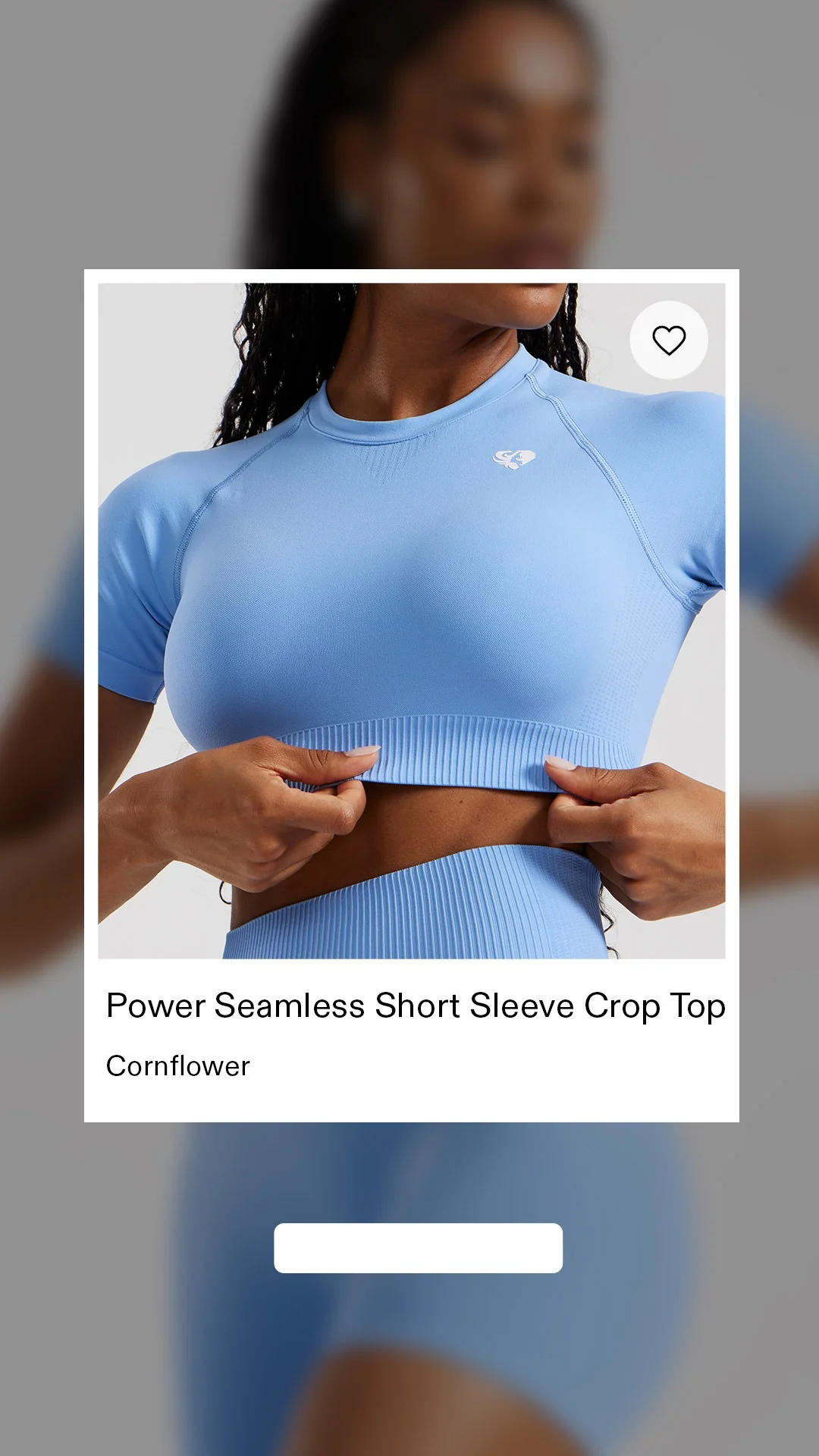 Anúncio da Gymshark no formato Anúncio Estático e Destaque de Produto