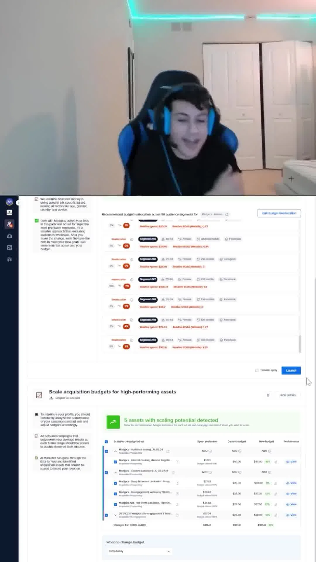 Anúncio em vídeo da Foreplay no formato Demonstração de Produto e Tela Dividida