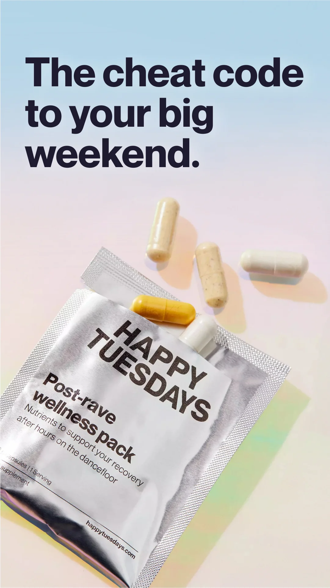 Anúncio da Happy Tuesdays no formato Demonstração de Produto e Text Heavy Ad