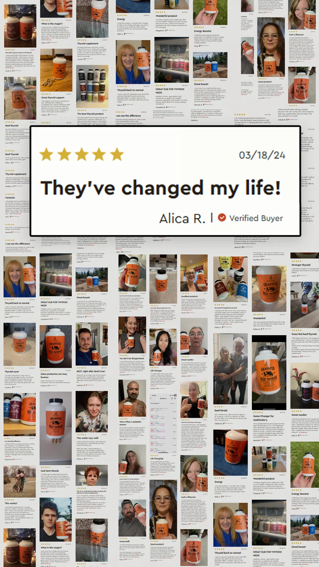 Anúncio da GRASSFED no formato Depoimentos e Reviews e UGC