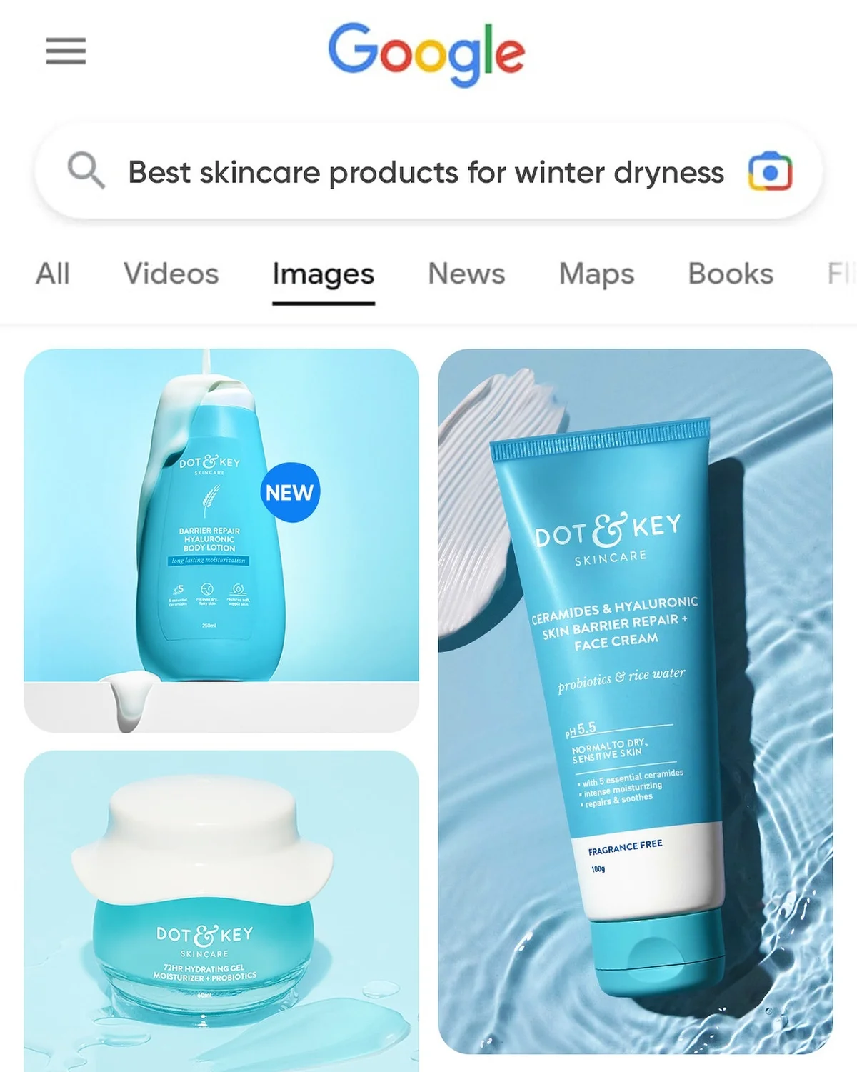 Anúncio da DOT & KEY SKINCARE no formato Anúncio Estático e Busca no Google