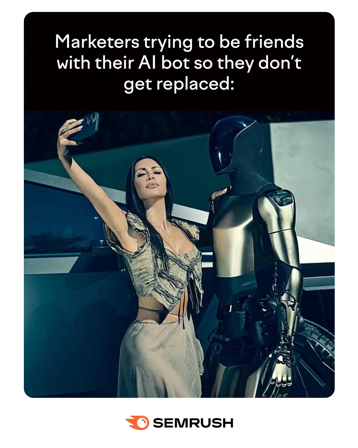 Anúncio da SEMRUSH no formato Anúncio Estático e Meme