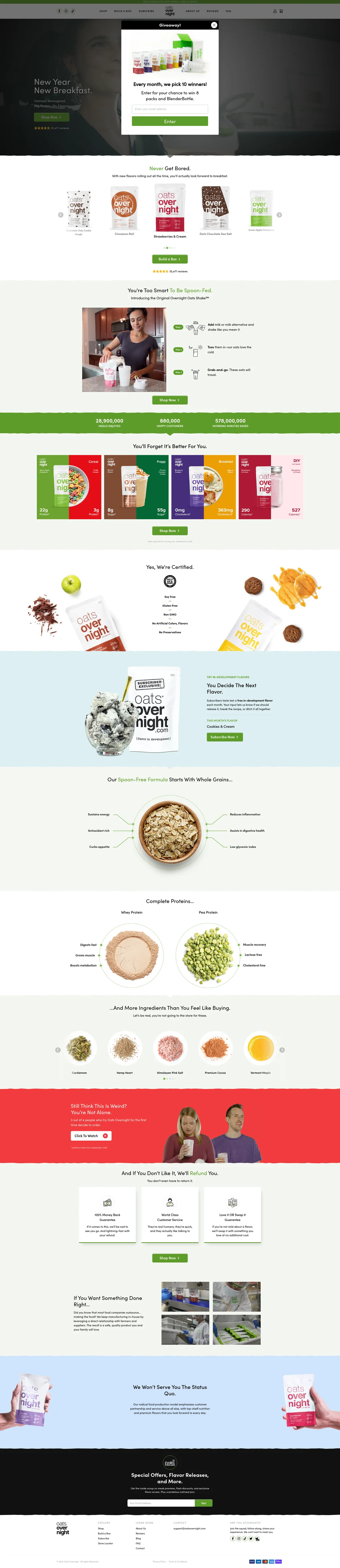 Anúncio em vídeo da Oats Overnight no formato B-Roll e Baseado em Pergunta