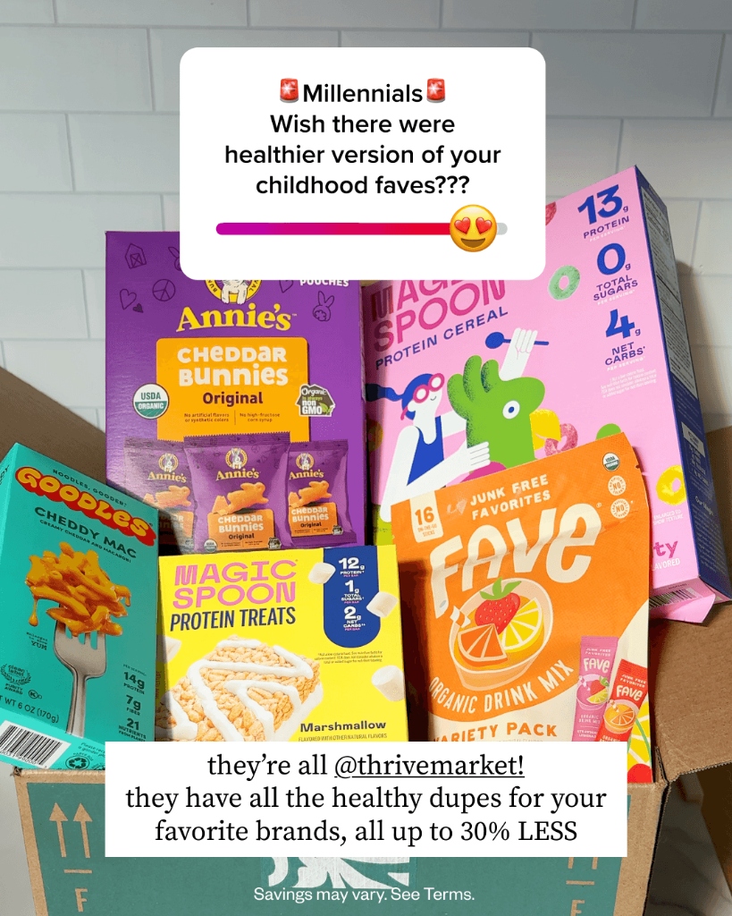 Anúncio da Thrive Market no formato Anúncio Estático e Baseado em Pergunta