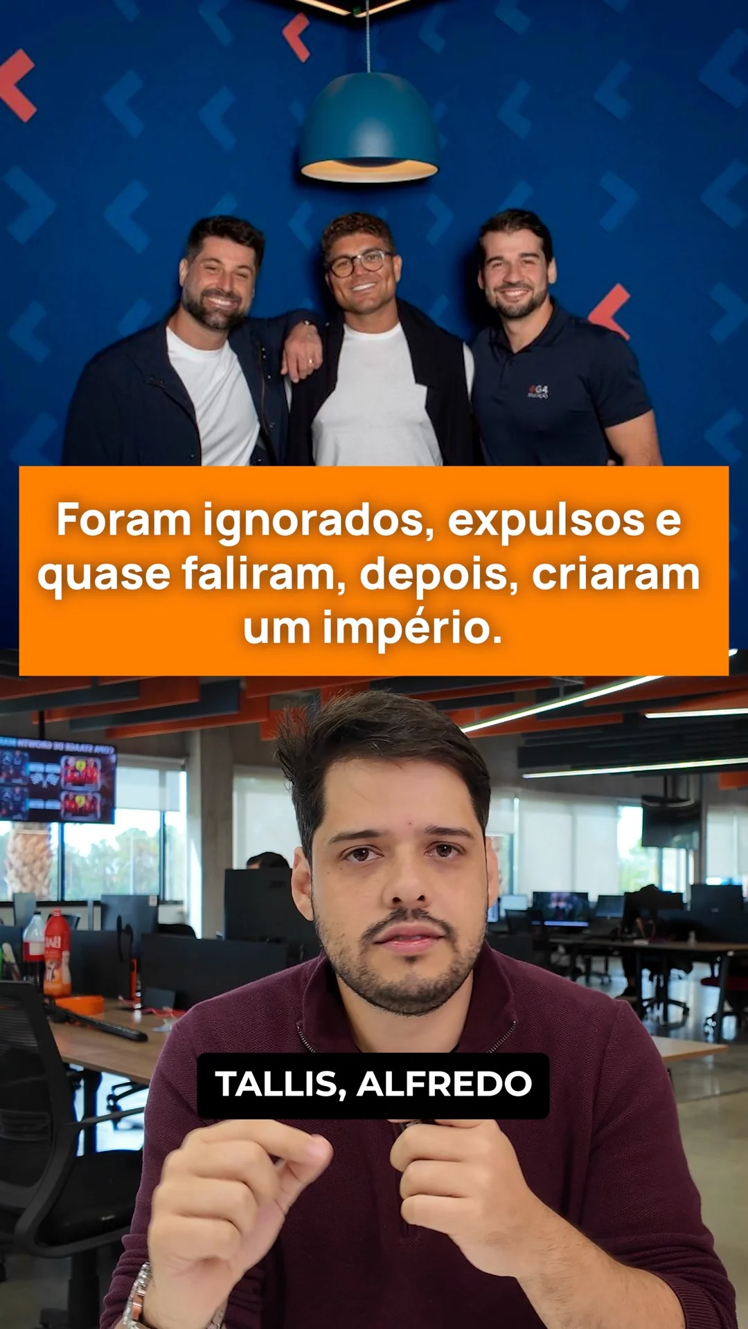 Anúncio em vídeo da G4 Educação no formato B-Roll e Tela Dividida