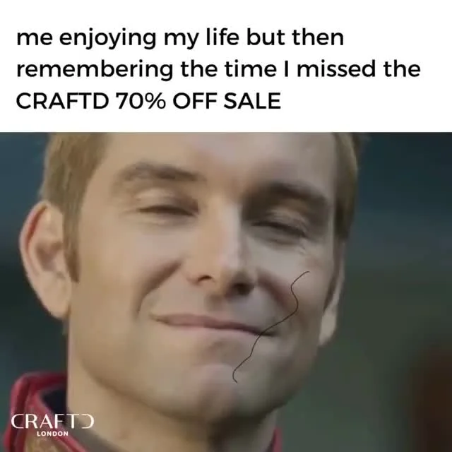 Anúncio em vídeo da CRAFTD London no formato Anúncio Estático e Meme