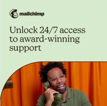Anúncio da Mailchimp no formato Comparativo