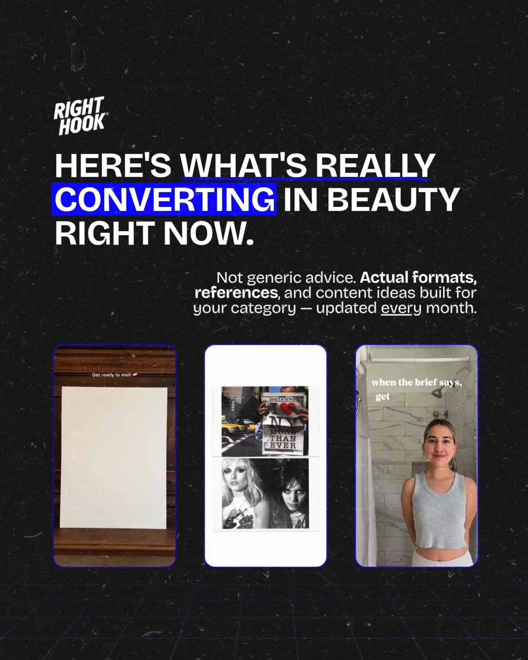 Anúncio em vídeo da Right Hook no formato Demonstração de Produto e Stories Natural