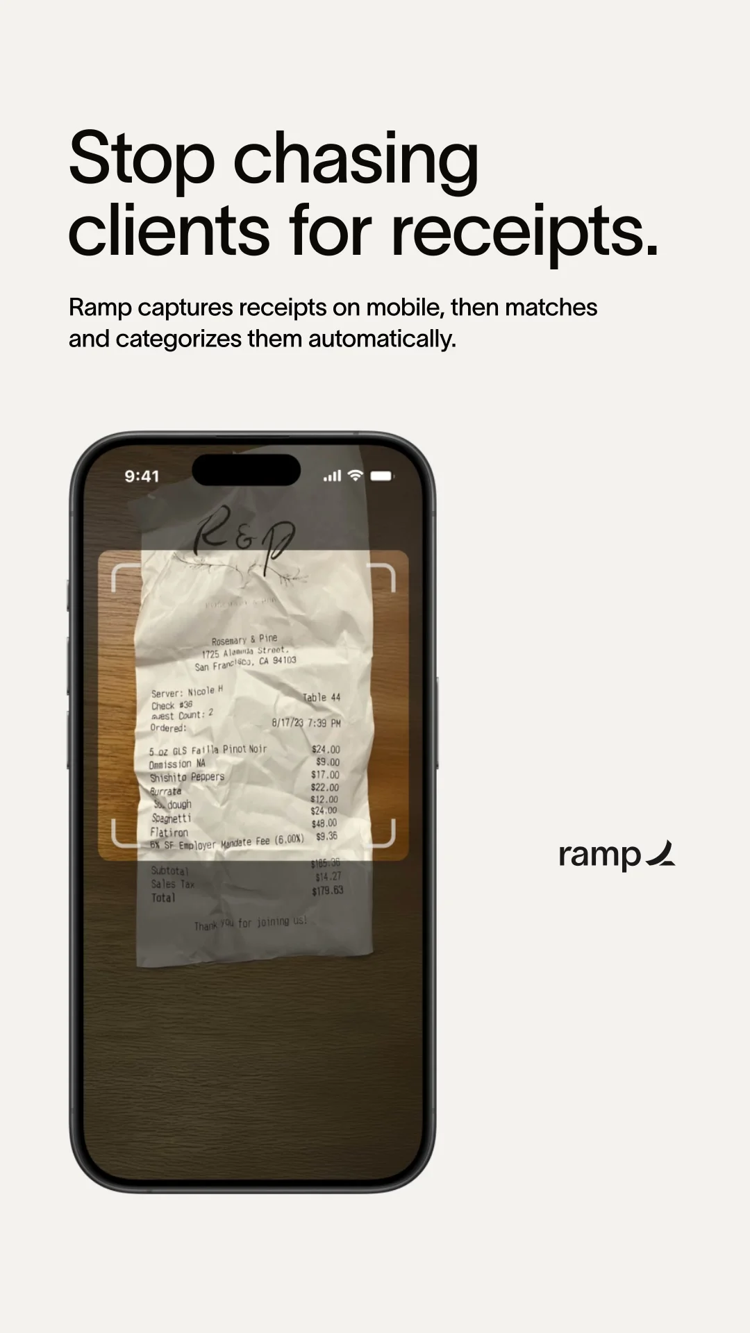 Anúncio em vídeo da Ramp no formato Mockup do Produto e Problema vs Solução