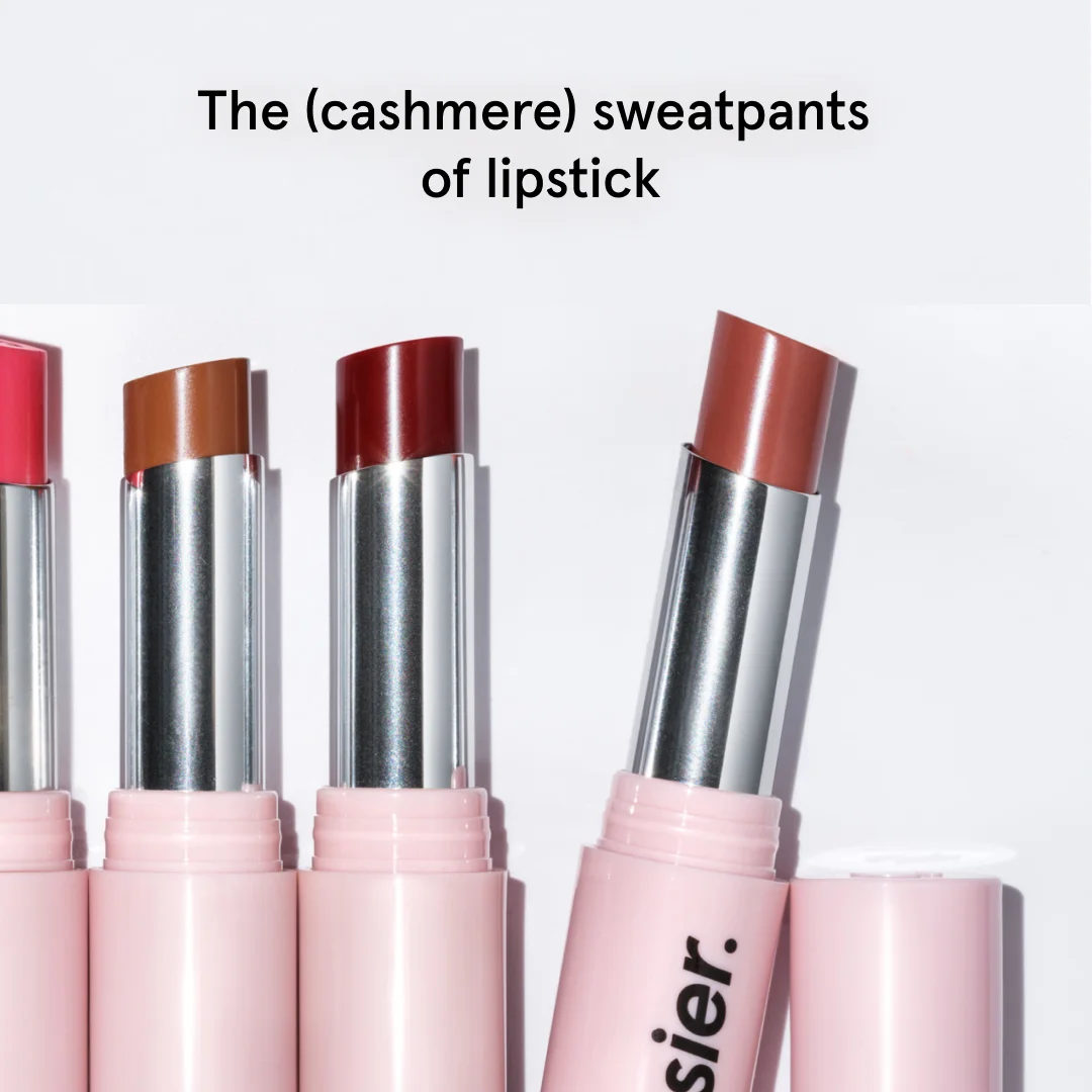 Anúncio da Glossier no formato Anúncio Estático e Benefícios
