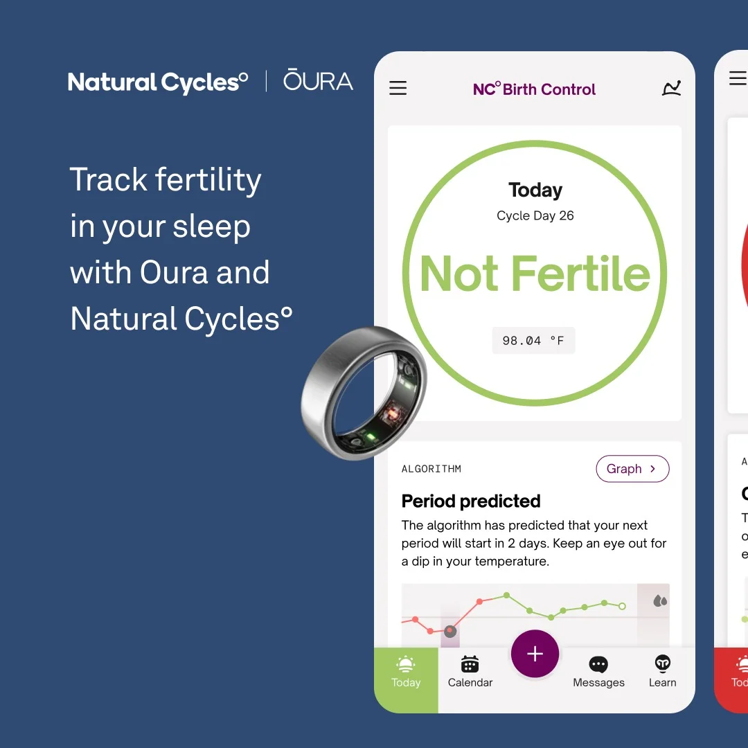 Anúncio da Natural Cycles & Oura no formato Anúncio Estático e Headline