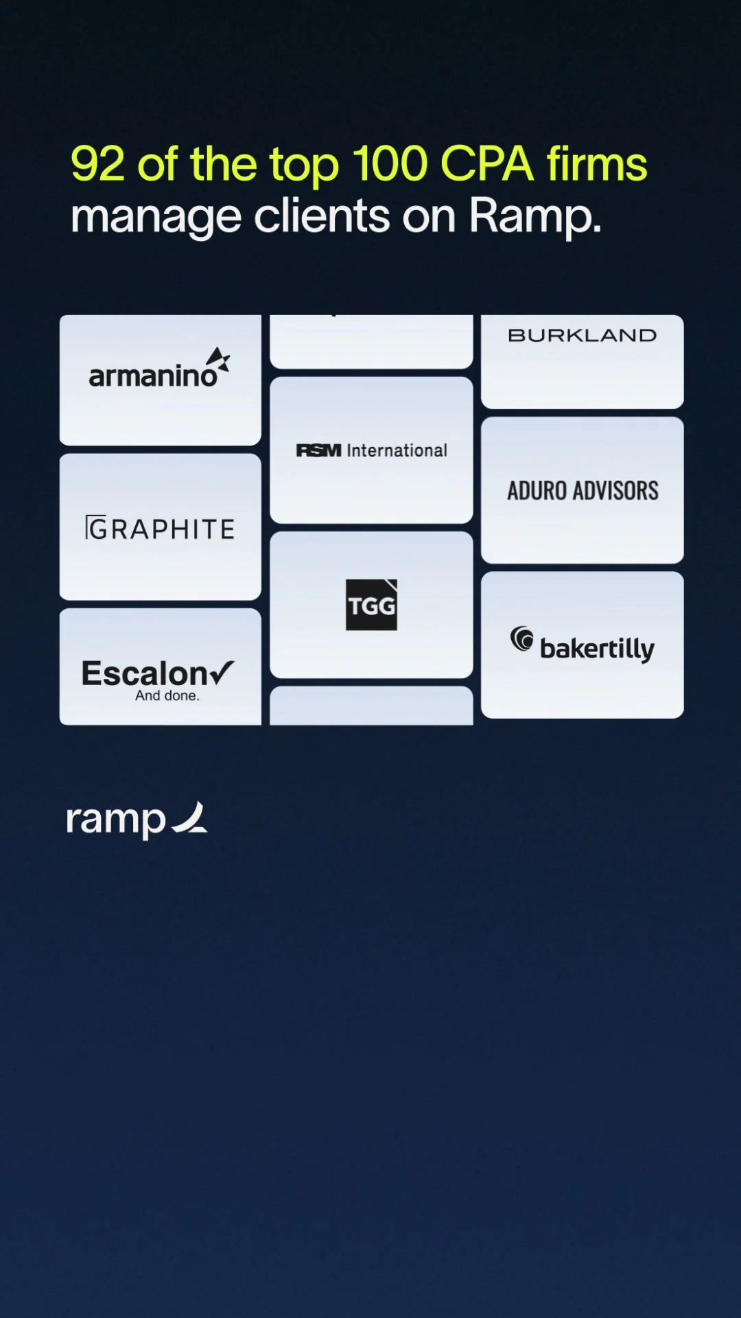 Anúncio em vídeo da Ramp no formato Prova Social
