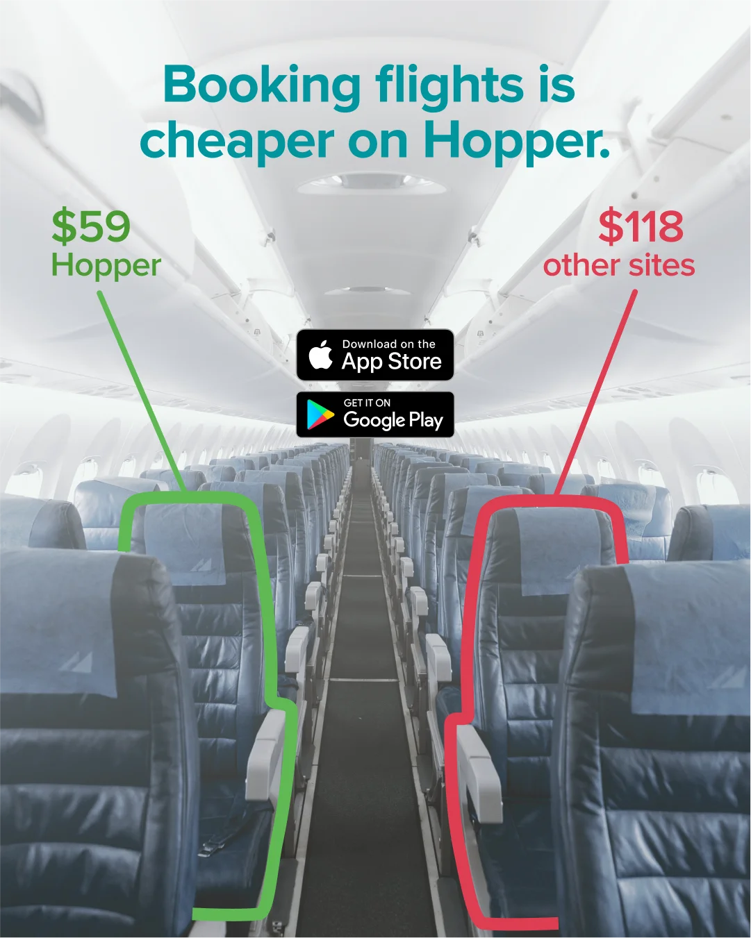 Anúncio da Hopper no formato Nós vs Eles e Metáfora Visual