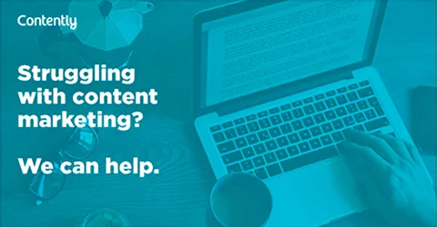 Anúncio da Contently no formato Anúncio Estático e Baseado em Pergunta