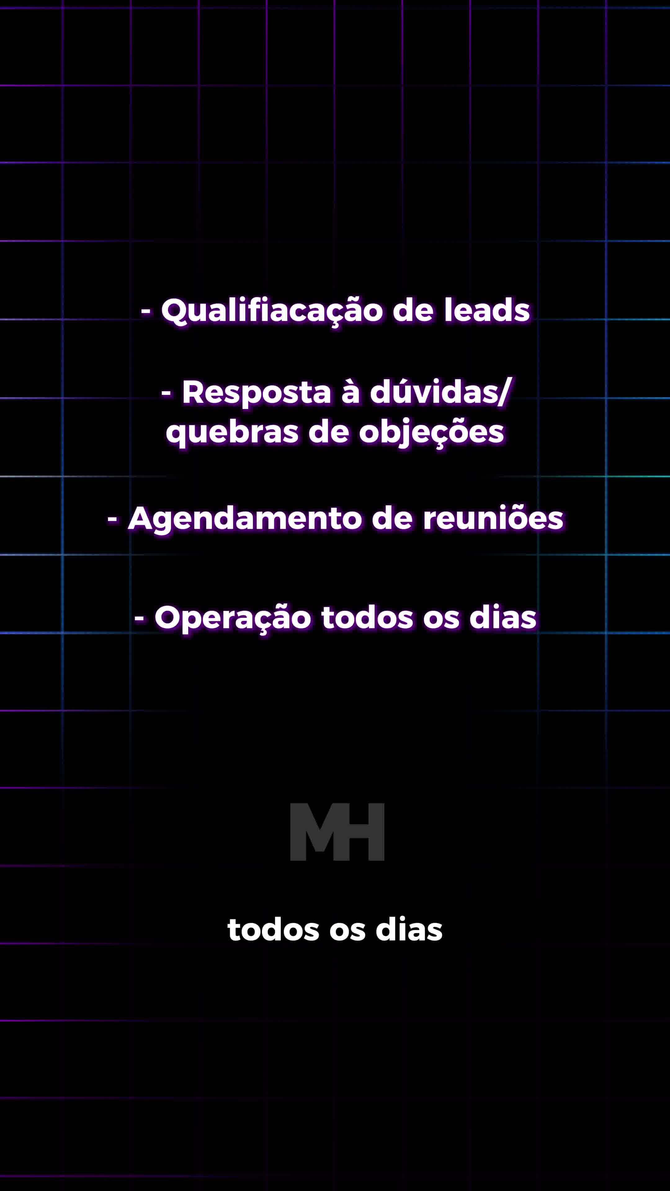 Anúncio em vídeo da Midhaus no formato Bullet Points e Talking Head