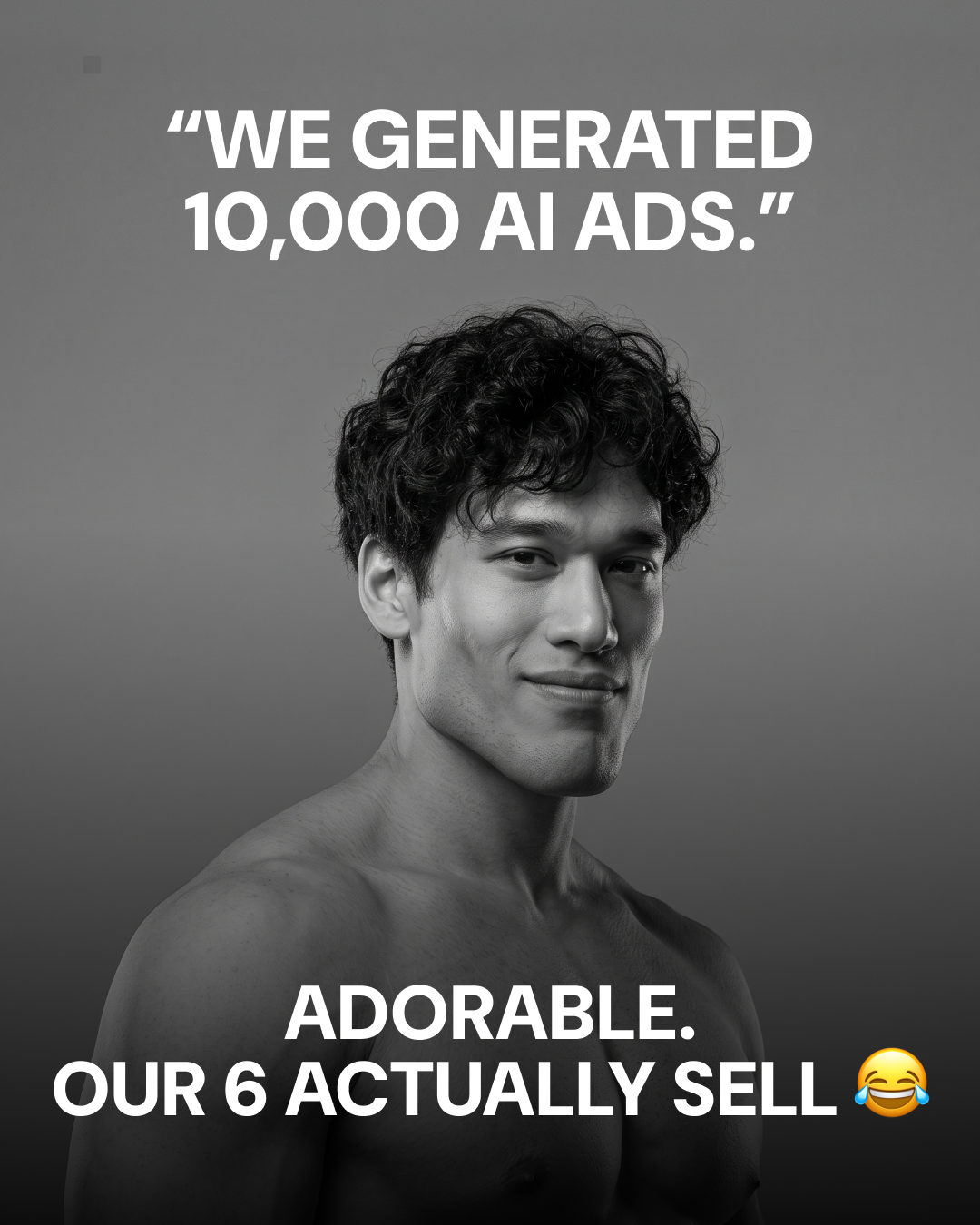 Anúncio da Icon: The Human Admaker no formato Anúncio Estático e Texto sobre Imagem