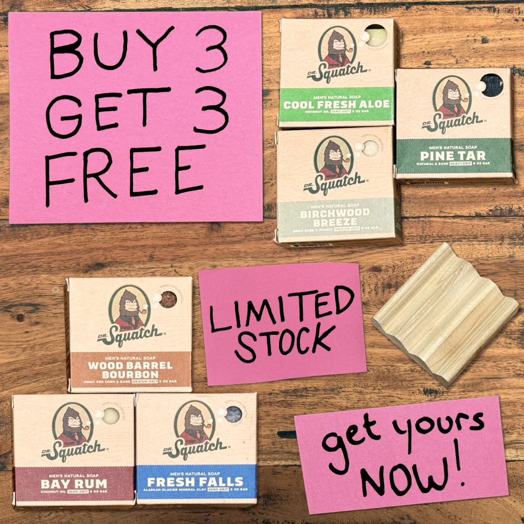 Anúncio da Dr. Squatch no formato Anúncio Estático e Oferta Direta