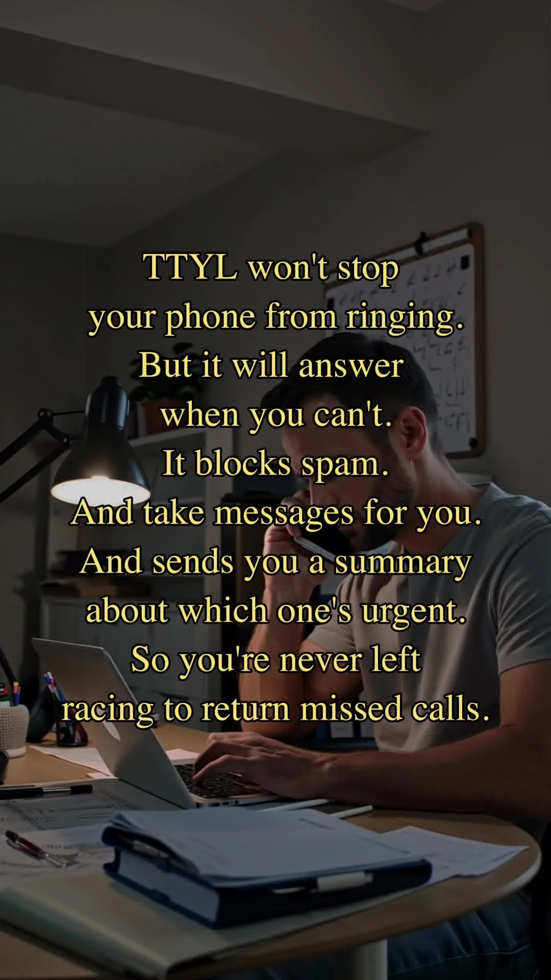 Anúncio em vídeo da TTYL no formato B-Roll e Relatable Text-on-Screen