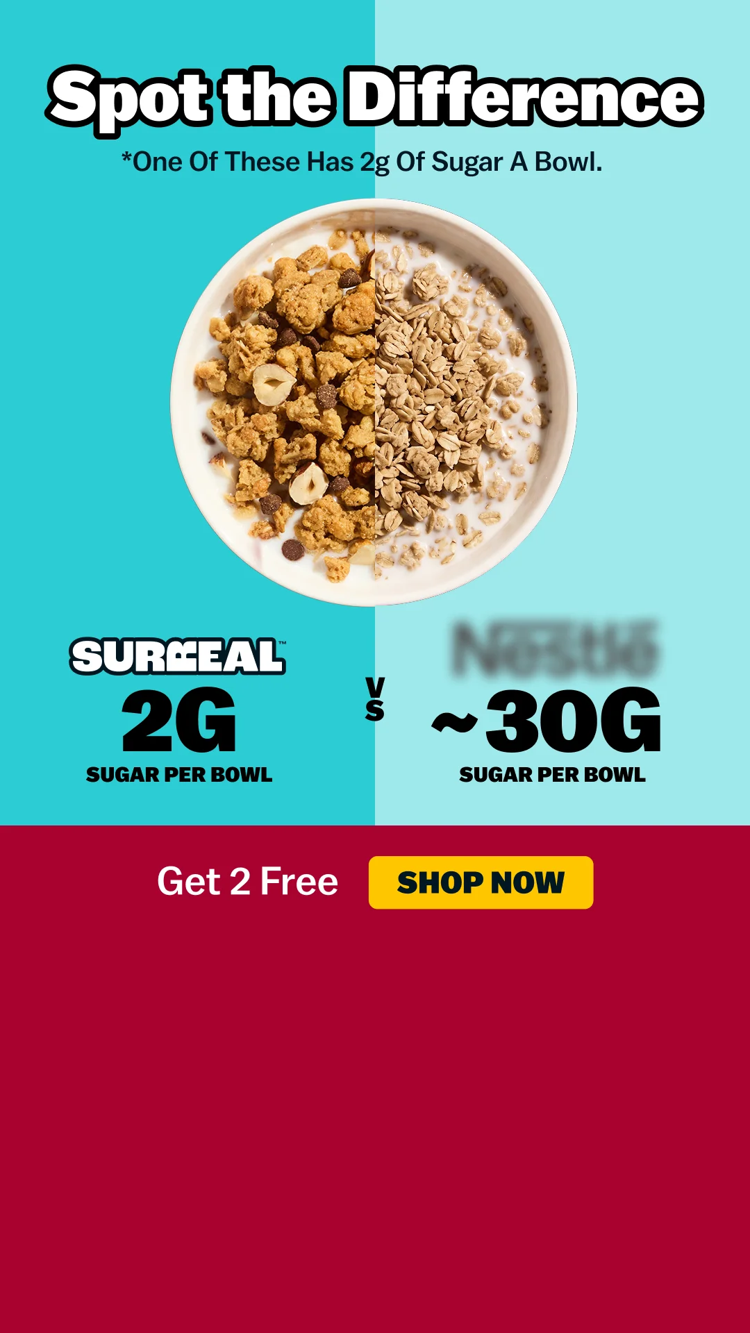 Anúncio da Surreal no formato Anúncio Estático e Baseado em Pergunta